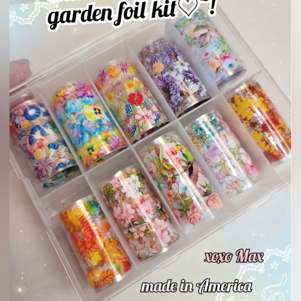 GARDEN Nail Foil Kit 1/$15, 2/$25, 3/$30, 4/$35.$5 each additional!